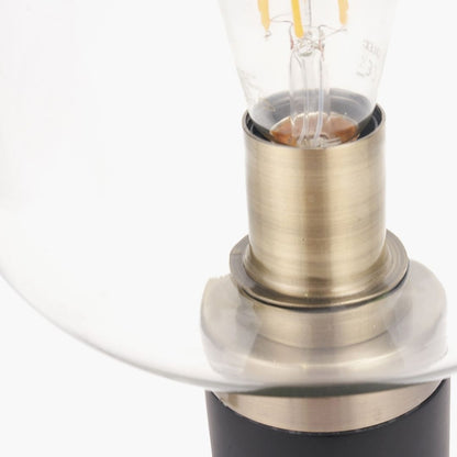 Florence Black & Glass Table Lamp