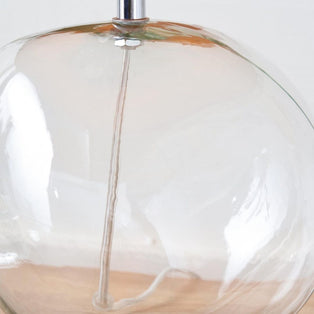 Hallie Glass Table Lamp with Terracotta Shade