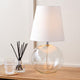 Hallie Glass Table Lamp with White Shade