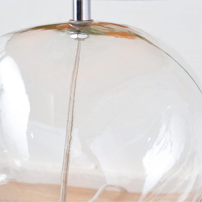 Hallie Glass Table Lamp with White Shade
