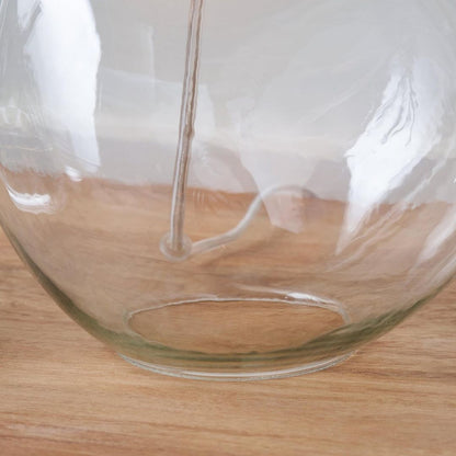 Hallie Glass Table Lamp with White Shade