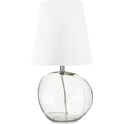 Hallie Glass Table Lamp with White Shade