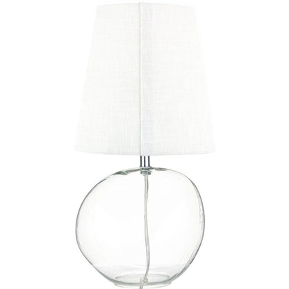 Hallie Glass Table Lamp with White Shade