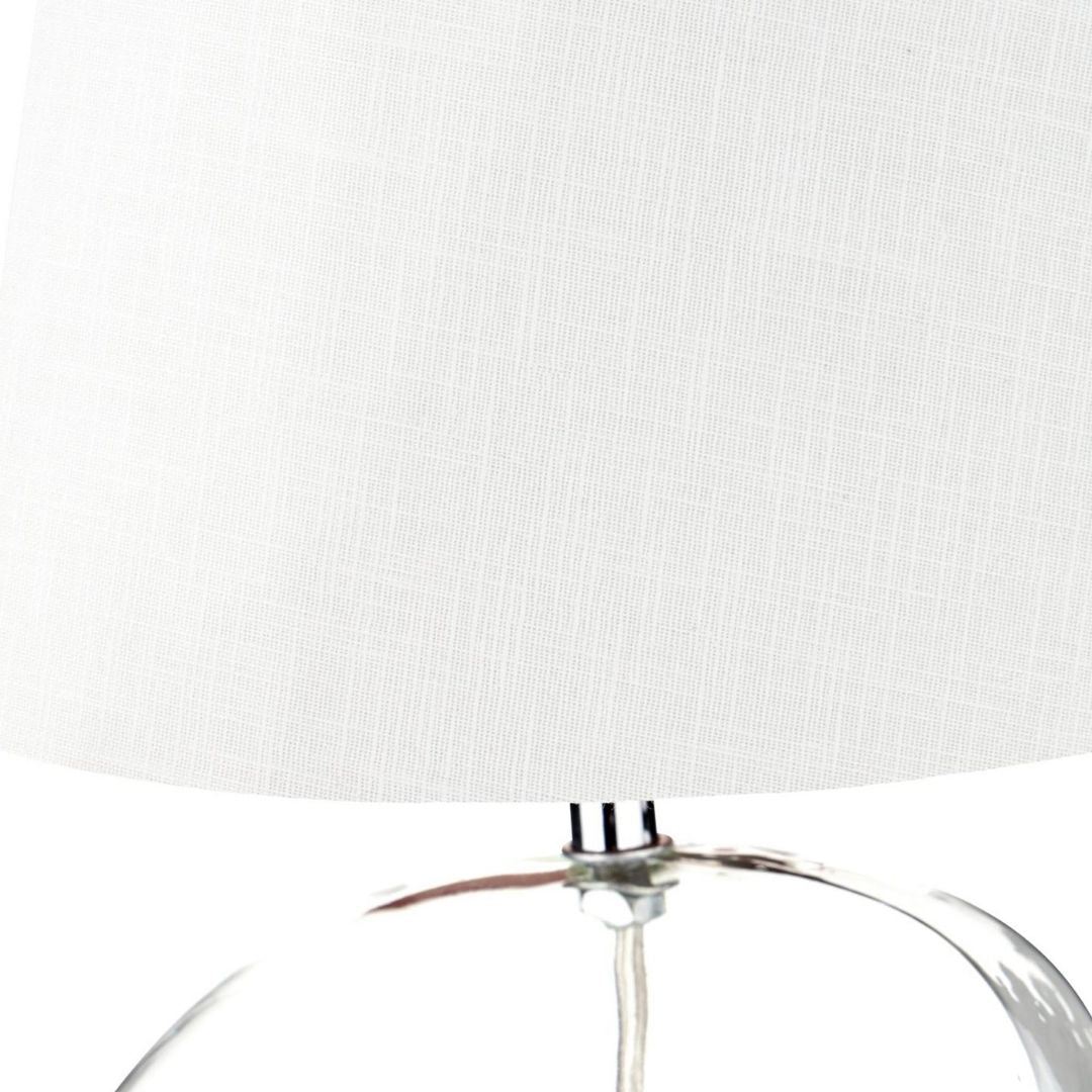 Hallie Glass Table Lamp with White Shade