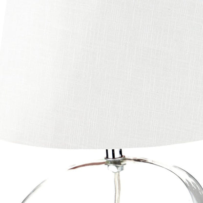 Hallie Glass Table Lamp with White Shade
