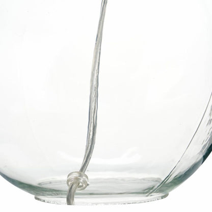 Hallie Glass Table Lamp with White Shade