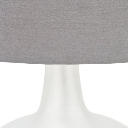 Tamsin Frosted Glass Table Lamp with Grey Shade