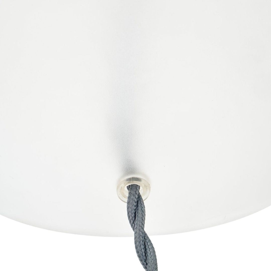 Tamsin Frosted Glass Table Lamp with Grey Shade