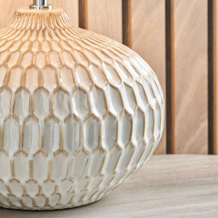 Cassius Warm White Glazed Ceramic Table Lamp