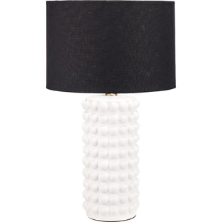 Sohan White and Black bobbled Table Lamp
