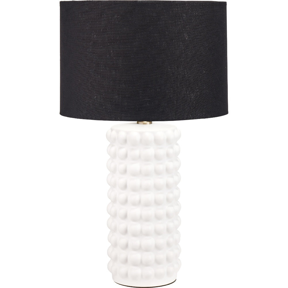 Sohan White and Black bobbled Table Lamp