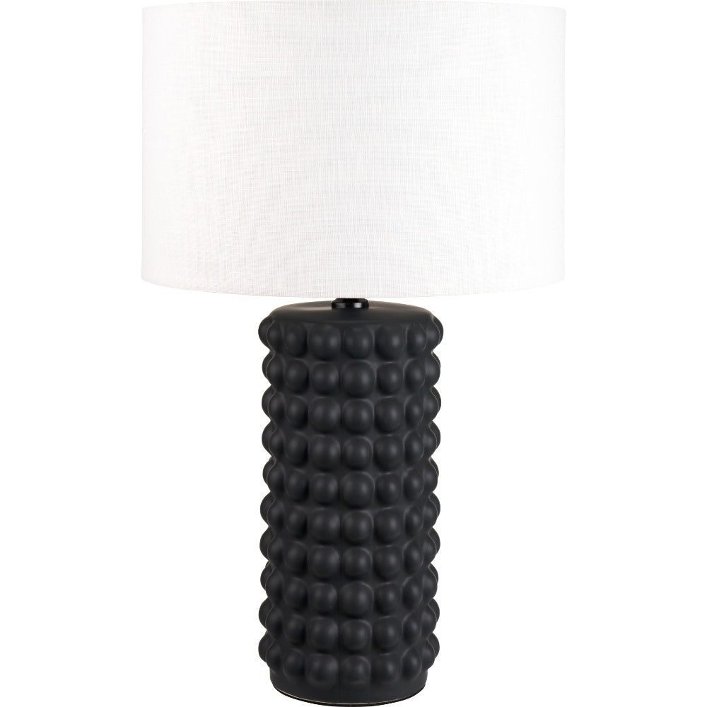 Sohan Black and White Bobbled Table Lamp