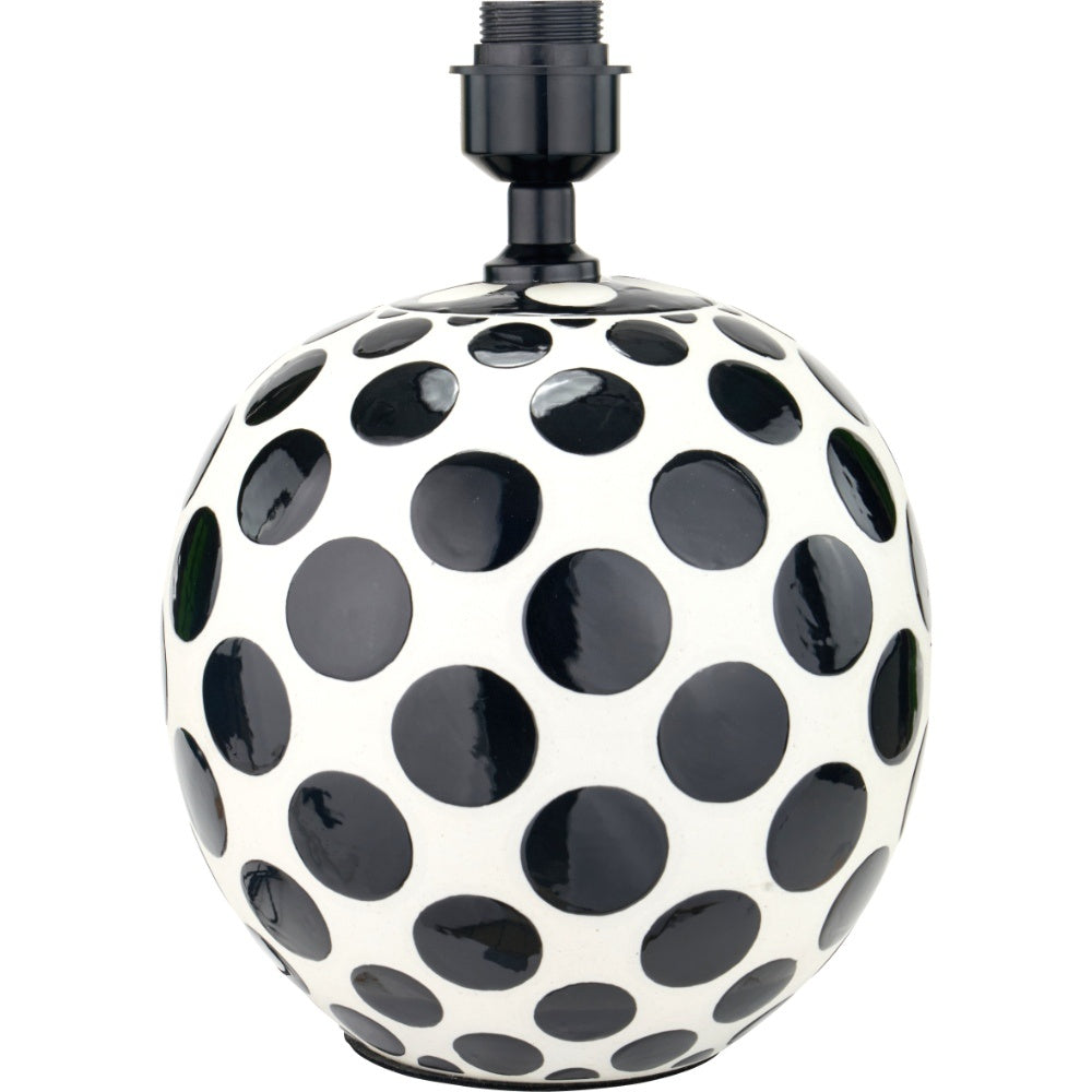 Larisa Black and White Polka Dot Table Lamp