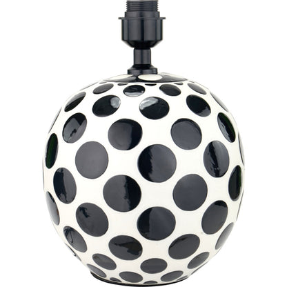 Larisa Black and White Polka Dot Table Lamp