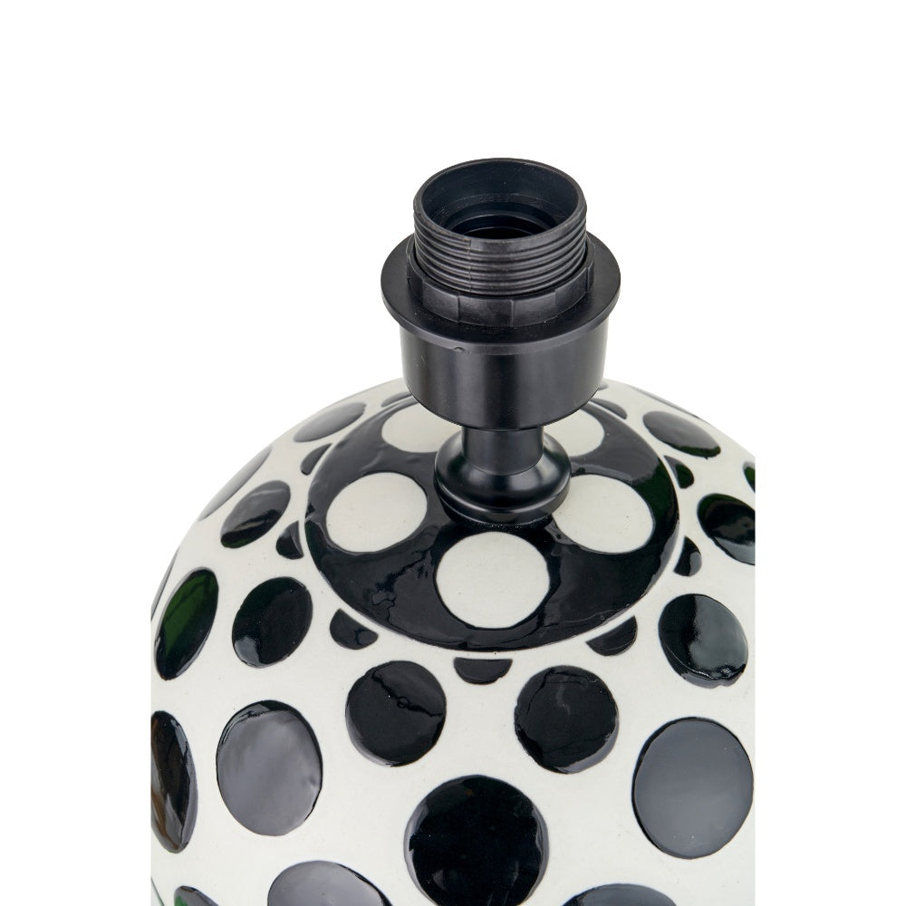 Larisa Black and White Polka Dot Table Lamp