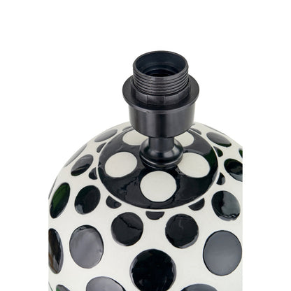 Larisa Black and White Polka Dot Table Lamp