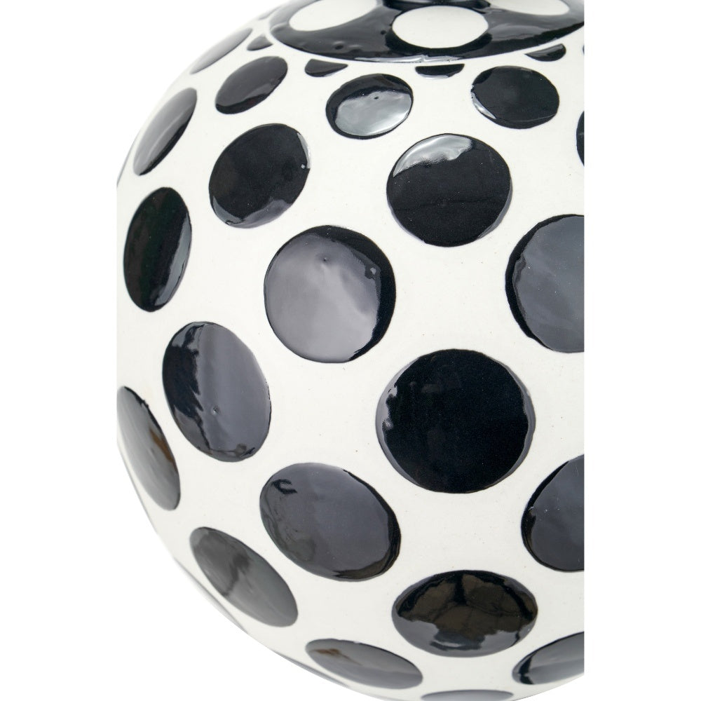 Larisa Black and White Polka Dot Table Lamp