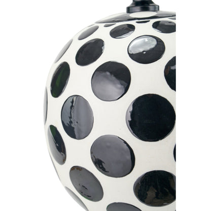 Larisa Black and White Polka Dot Table Lamp