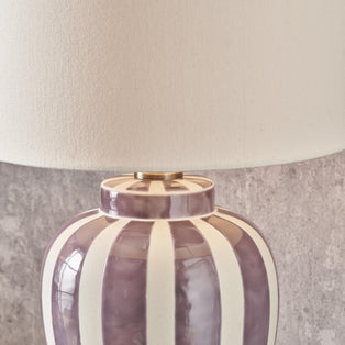 Priscilla Lilac and Ivory Stripped Table Lmap