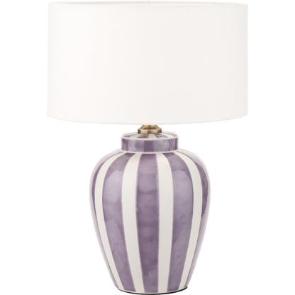 Priscilla Lilac and Ivory Stripped Table Lmap