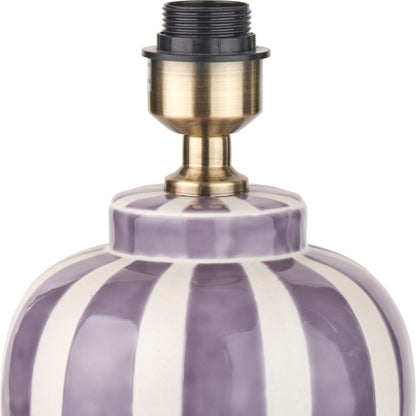 Priscilla Lilac and Ivory Stripped Table Lmap