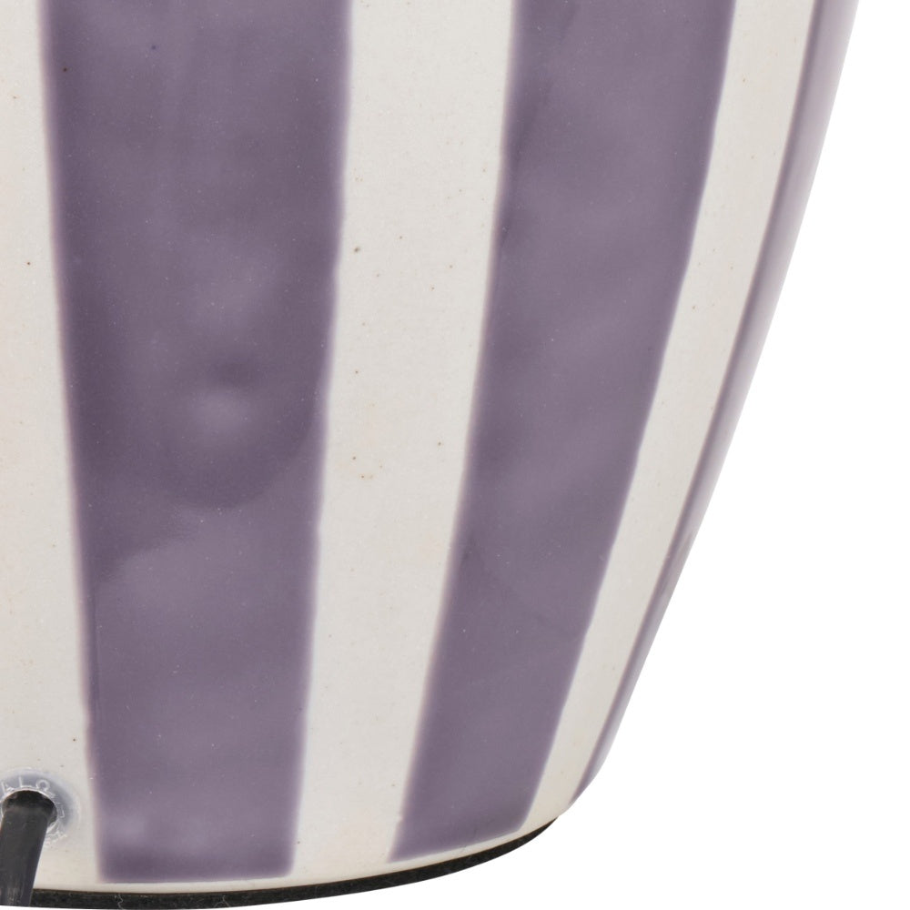 Priscilla Lilac and Ivory Stripped Table Lmap