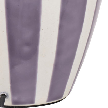 Priscilla Lilac and Ivory Stripped Table Lmap