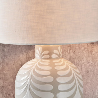 Tania Grey and White Table Lamp
