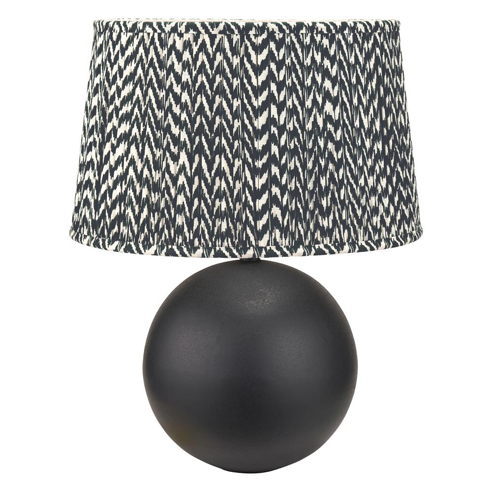 Benio Spherical Matte Black Table Lamp