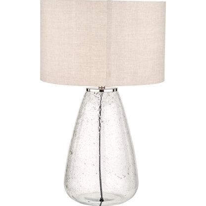 Elysia Bubble Glass Table Lamp with Silver Shade