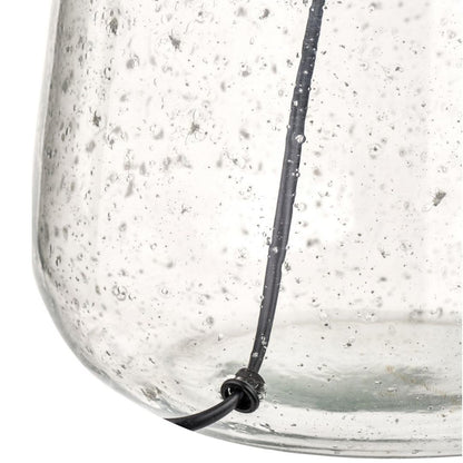 Elysia Bubble Glass Table Lamp with Silver Shade