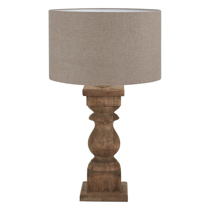 Kavya Antique Brown Wood Table Lamp