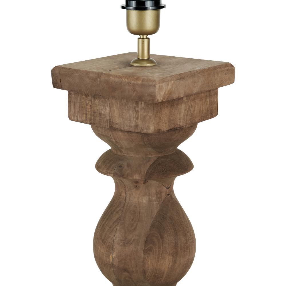 Kavya Antique Brown Wood Table Lamp