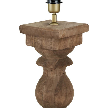 Kavya Antique Brown Wood Table Lamp