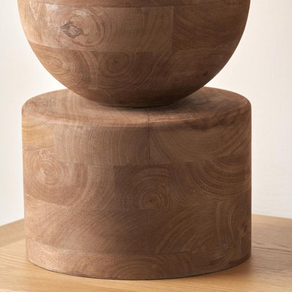 Ziva Antique Brown Wood Table Lamp