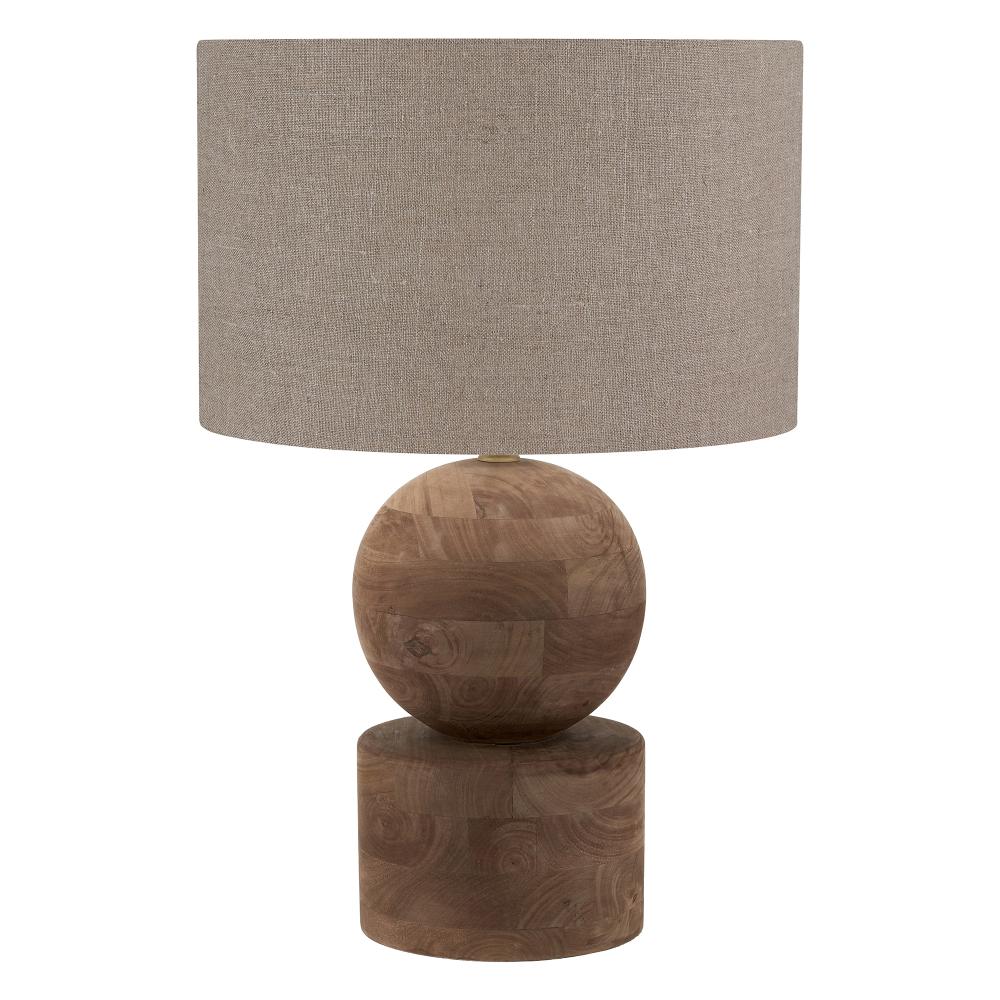 Ziva Antique Brown Wood Table Lamp