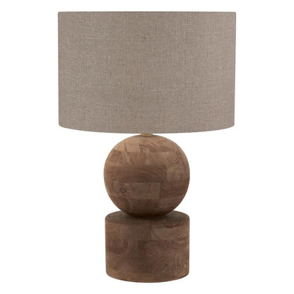 Ziva Antique Brown Wood Table Lamp