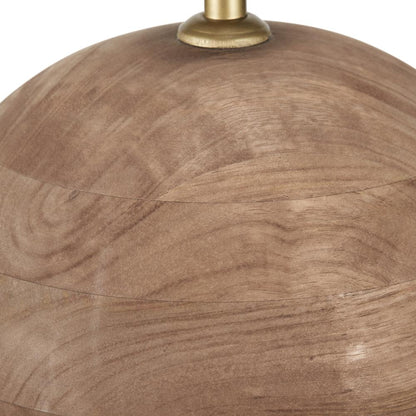 Ziva Antique Brown Wood Table Lamp