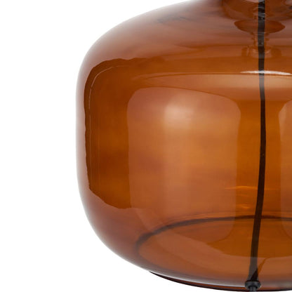 Corby Amber Glass Table Lamp