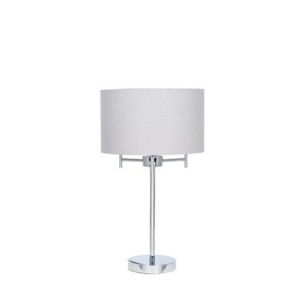 Plaza 3 Light Table Lamp with Grey Shade