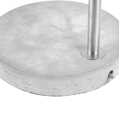 Chaplin Concrete & Chrome Desk Table Lamp with Glass Shade
