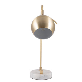 Feliciani Brushed Brass & Marble Desk Table Lamp