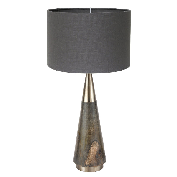 Allura Grey Wooden Table Lamp