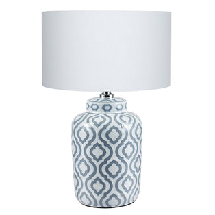 Celia Grey & White Table Lamp