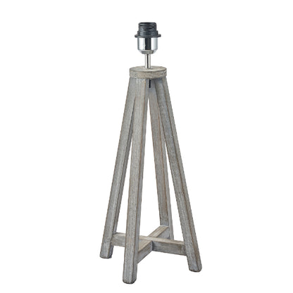 Whitby Grey Wood Table Lamp