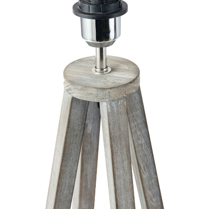 Whitby Grey Wood Table Lamp