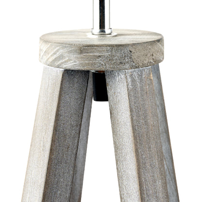 Whitby Grey Wood Table Lamp
