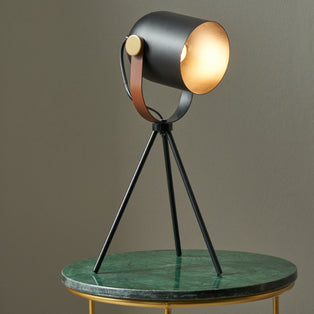 Auden Black Metal Tripod Desk Table Lamp