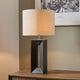 Block Tall Black Ceramic Table Lamp with Neutral Shade