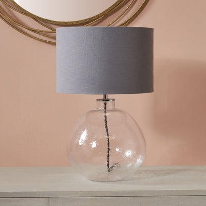 Beja Organic Shape Clear Bubble Glass Table Lamp